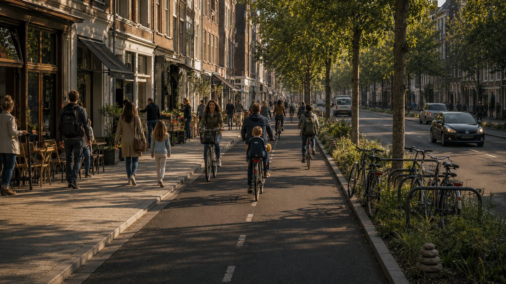 Visualization for: Safer because busier